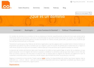How nic.co looks like on a tablet such as an iPad.