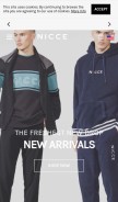 How nicceclothing.com looks like on a mobile device such as an iPhone.