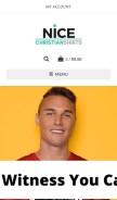 How nicechristianshirts.com looks like on a mobile device such as an iPhone.