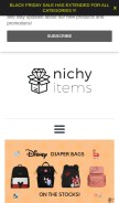 How nichyitems.com looks like on a mobile device such as an iPhone.