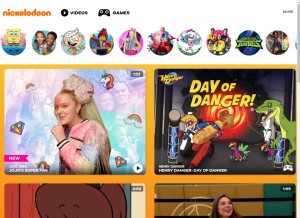 How nick.tv looks like on a tablet such as an iPad.