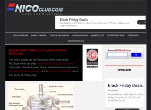 How nicoclub.com looks like on a tablet such as an iPad.