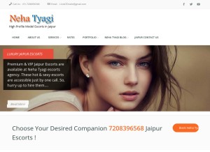 How nidhinagar.com looks like on a tablet such as an iPad.