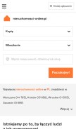 How nieruchomosci-online.pl looks like on a mobile device such as an iPhone.
