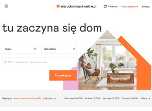 How nieruchomosci-online.pl looks like on a tablet such as an iPad.