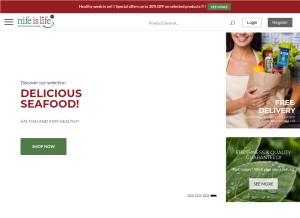 How nifeislife.com looks like on a tablet such as an iPad.