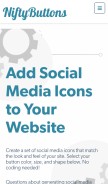 How niftybuttons.com looks like on a mobile device such as an iPhone.