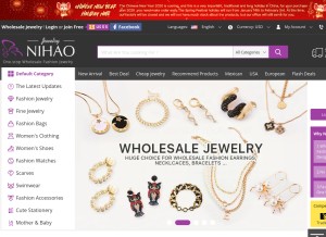 How nihaojewelry.com looks like on a tablet such as an iPad.