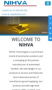 How nihvaautomation.com looks like on a mobile device such as an iPhone.