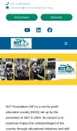 How niitfoundation.org looks like on a mobile device such as an iPhone.