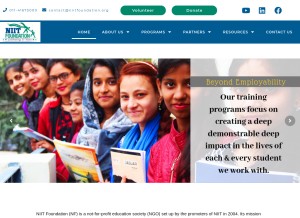 How niitfoundation.org looks like on a tablet such as an iPad.