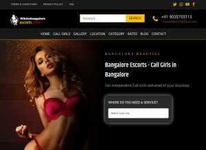How nikitabangaloreescorts.com looks like on a tablet such as an iPad.