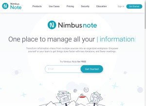 How nimbusweb.me looks like on a tablet such as an iPad.