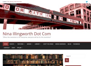 How ninaillingworth.com looks like on a tablet such as an iPad.
