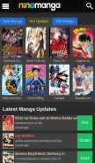 How ninemanga.com looks like on a mobile device such as an iPhone.