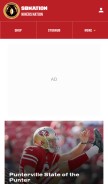 How ninersnation.com looks like on a mobile device such as an iPhone.