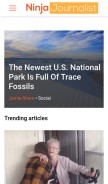 How ninjajournalist.com looks like on a mobile device such as an iPhone.