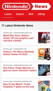 How nintendonews.com looks like on a mobile device such as an iPhone.