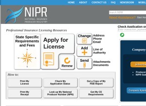 How nipr.com looks like on a tablet such as an iPad.