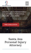 How niralpatelinjurylaw.com looks like on a mobile device such as an iPhone.