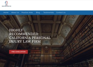 How niralpatelinjurylaw.com looks like on a tablet such as an iPad.