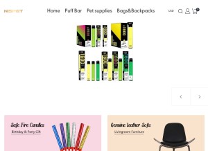 How nispetart.com looks like on a tablet such as an iPad.