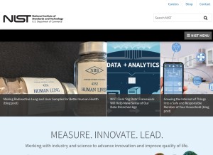 How nist.gov looks like on a tablet such as an iPad.
