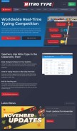 How nitrotype.com looks like on a mobile device such as an iPhone.