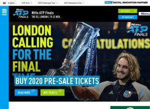 How nittoatpfinals.com looks like on a tablet such as an iPad.