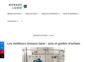 How niveaux-laser.com looks like on a tablet such as an iPad.