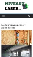 How niveauxlaser.com looks like on a mobile device such as an iPhone.