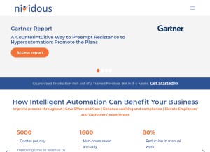 How nividous.com looks like on a tablet such as an iPad.