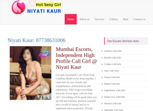 How niyatikaur.com looks like on a tablet such as an iPad.