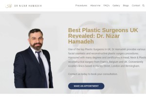 How nizarhamadeh.com looks like on a tablet such as an iPad.