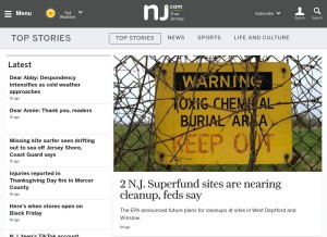 How nj.com looks like on a tablet such as an iPad.
