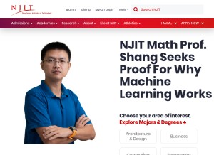 How njit.edu looks like on a tablet such as an iPad.