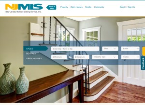 How njmls.com looks like on a tablet such as an iPad.