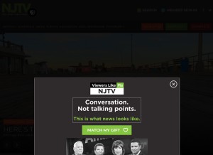 How njtvonline.org looks like on a tablet such as an iPad.