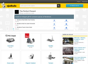 How njuskalo.hr looks like on a tablet such as an iPad.