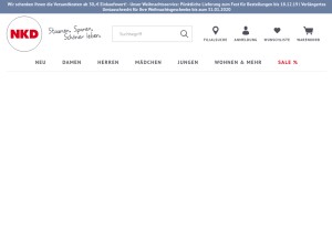 How nkd.com looks like on a tablet such as an iPad.