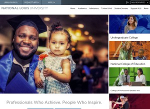 How nl.edu looks like on a tablet such as an iPad.