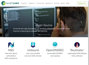 How nlnetlabs.nl looks like on a tablet such as an iPad.