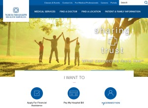 How nmhs.net looks like on a tablet such as an iPad.