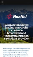 How noanet.net looks like on a mobile device such as an iPhone.