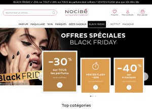 How nocibe.fr looks like on a tablet such as an iPad.