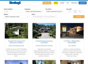 How noclegi24.net looks like on a tablet such as an iPad.