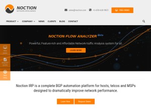 How noction.com looks like on a tablet such as an iPad.