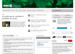 How nodo50.org looks like on a tablet such as an iPad.