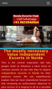 How noidaescortsclub.com looks like on a mobile device such as an iPhone.