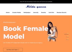 How noidaqueen.com looks like on a tablet such as an iPad.